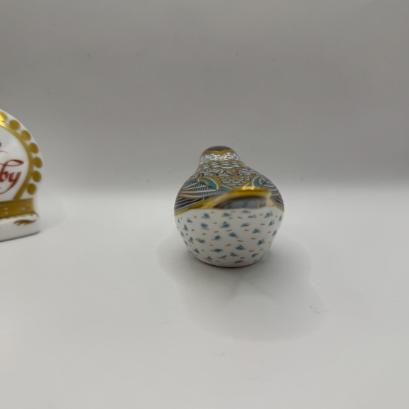 Royal Crown Derby Blackcap Warbler bone china paperweight figurine. Gold Stopper - Picture 6 of 10